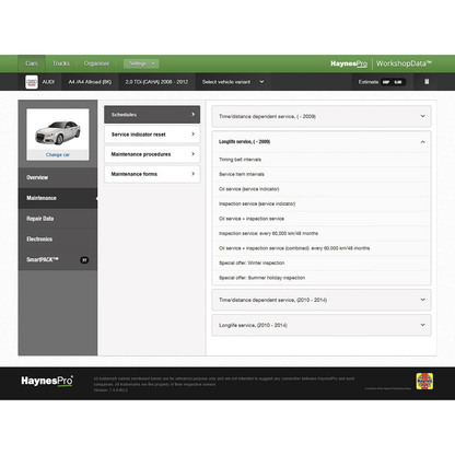 Professional Repair Database for 40,000+ Vehicle Models