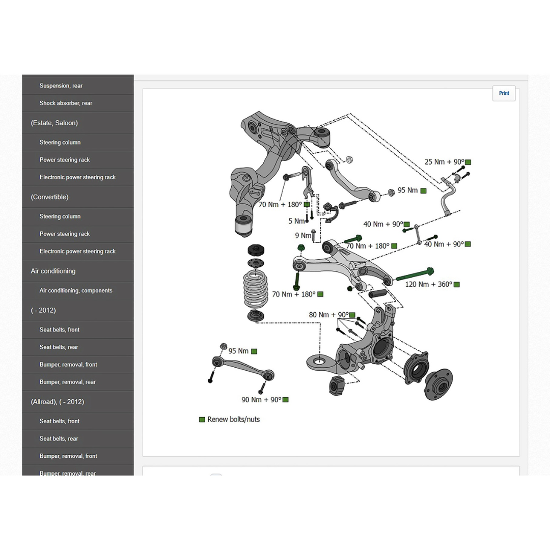 Professional Repair Database for 40,000+ Vehicle Models