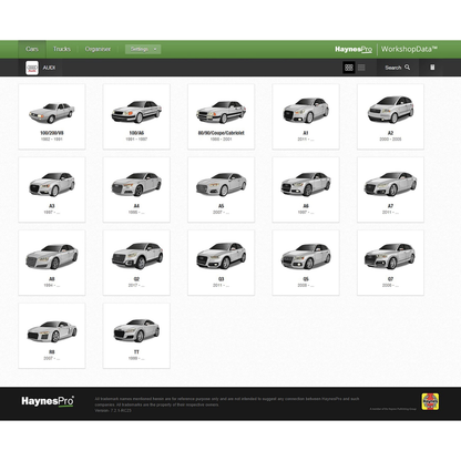 Professional Repair Database for 40,000+ Vehicle Models